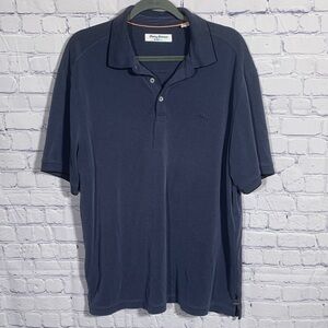 Tommy Bahama Mens Island Zone Short Sleeve Polo Navy Size XL Casual Vacation